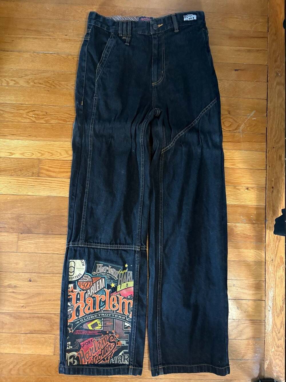 Sz W36 x L34 Black Harlem Globetrotters Limited Edition Fubu Jeans